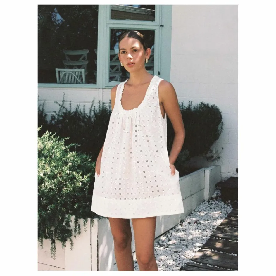 Peony Robe Summer Brodée | Blanc