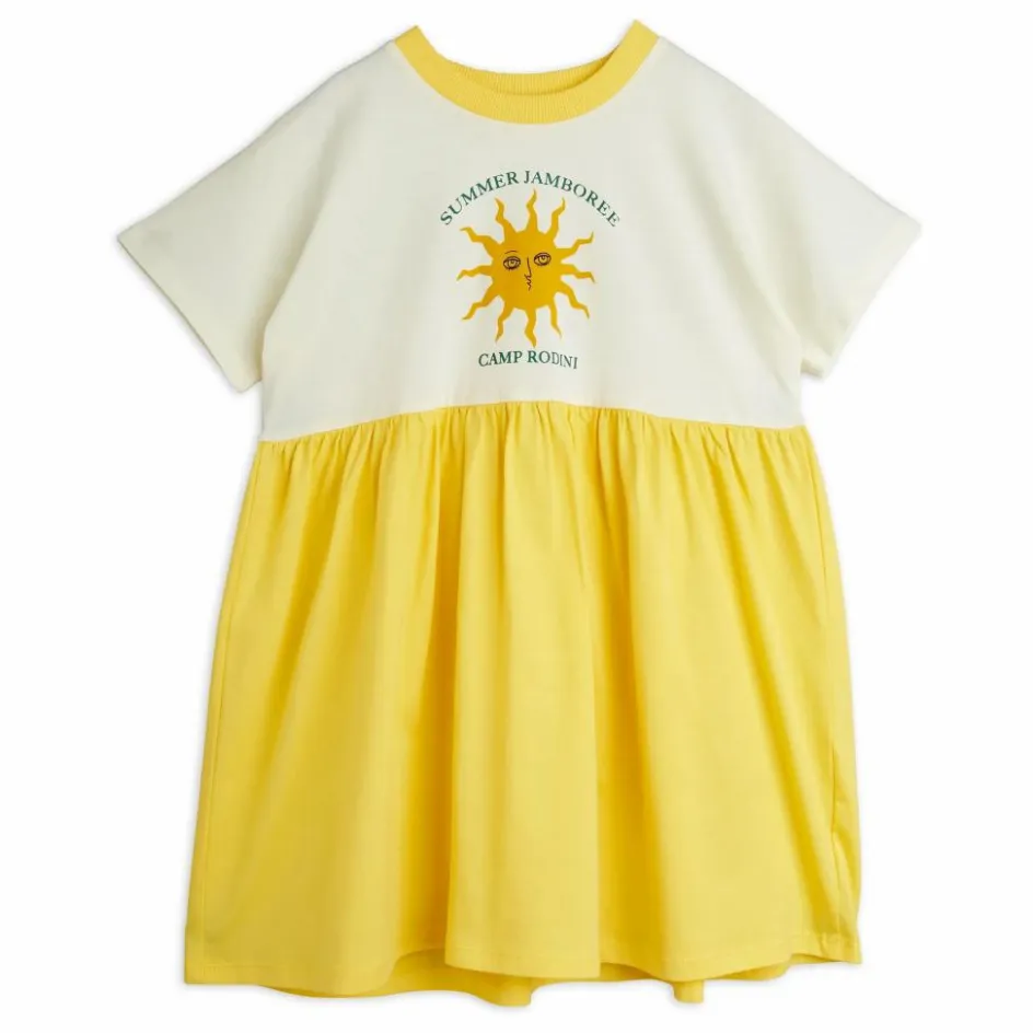 Clearance Mini Rodini Robe Sun Coton Bio | Ecru