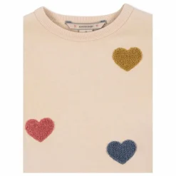 Outlet Konges Sløjd Robe Sweat Lou Cœurs Coton Bio | Rose pêche