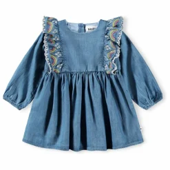 Molo Robe Volants Carlene Arc-en-ciel Coton Bio || Robes