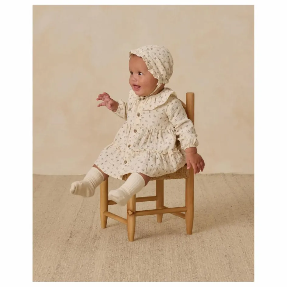 Enfant Quincy Mae Robes, Combinaisons|Robes*Robe Volants Fleurie Gaze de Coton Bio |