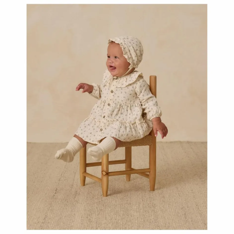 Enfant Quincy Mae Robes, Combinaisons|Robes*Robe Volants Fleurie Gaze de Coton Bio |