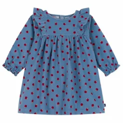 New Robe Volants Pommes Velours Côtelé Coton Bio | Robes