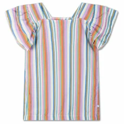 Enfant Repose AMS Robes, Combinaisons|Robes, Combinaisons*Robe Volants Rayures Tencel |