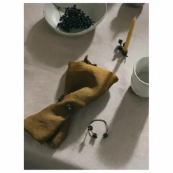 Discount Ferm Living Rond de serviette en laiton - Set de 4 | Noir