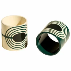 New Maison Sarah Lavoine Ronds de serviette laqués Mirage - Set de 2 | Thé de Chine