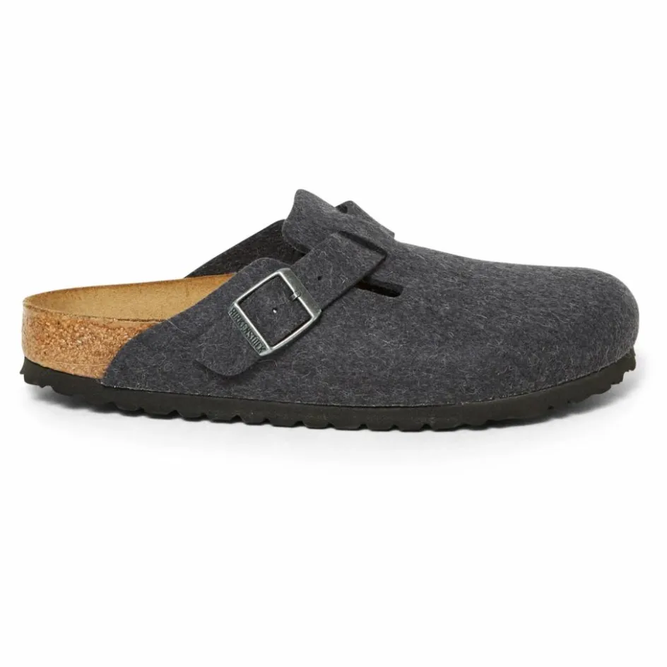 Sale BIRKENSTOCK Sabots Boston Laine - Collection Adulte | Gris anthracite