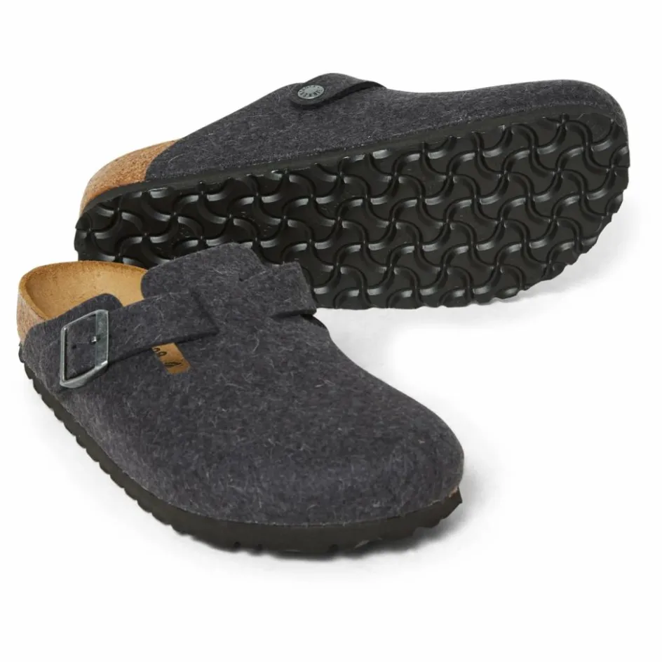 Sale BIRKENSTOCK Sabots Boston Laine - Collection Adulte | Gris anthracite