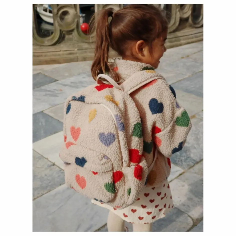 Enfant Konges Sløjd Sacs, Petite Maroquinerie|Accessoires De Mode*Sac à Dos Façon Sherpa Jody Cœurs Fibres Recyclées |