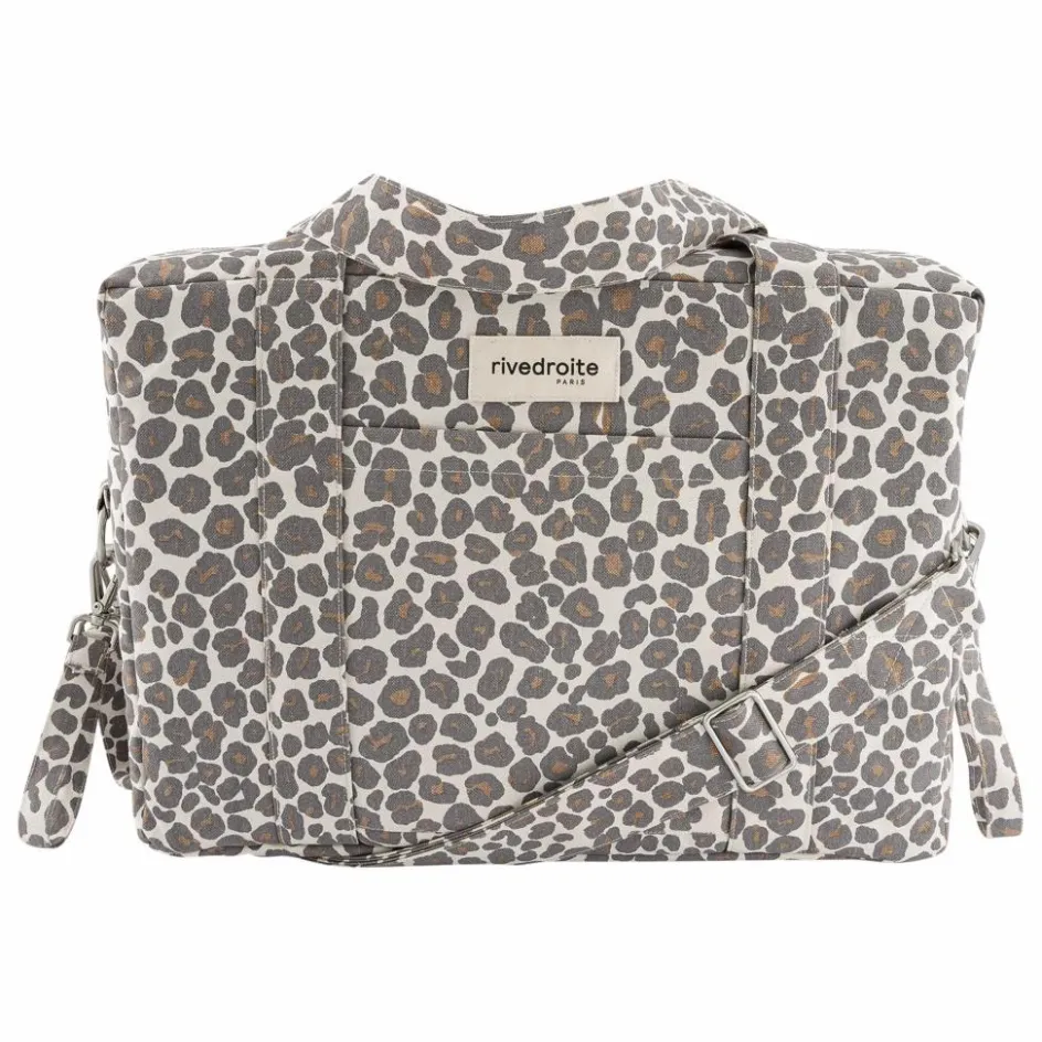 rivedroite Sac à Langer Darcy Léopard Coton Recyclé || Sacs À Langer|Cadeau De Naissance