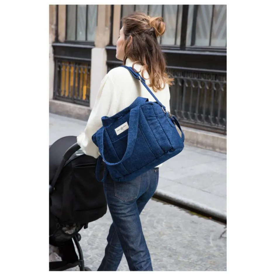 Outlet Sac à langer Mini Darcy en Denim Upcyclé | Sacs À Langer|Puériculture