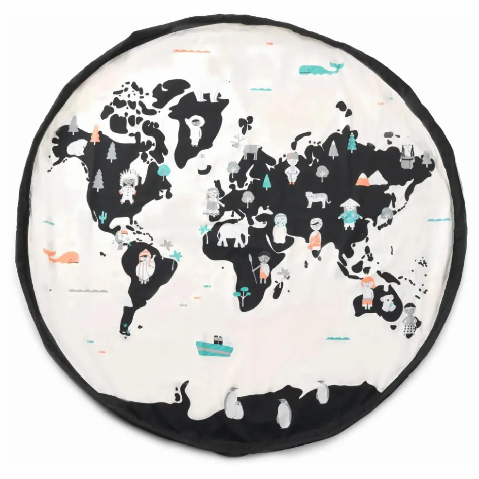 Outlet Play and Go Sac / Tapis de jeu Noomad - Carte du Monde | Blanc