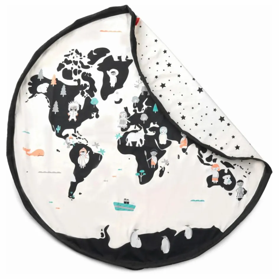 Outlet Play and Go Sac / Tapis de jeu Noomad - Carte du Monde | Blanc