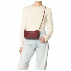 Sale Jérôme Dreyfuss Sac Bobi S Chèvre | Rouge foncé