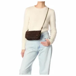 New Jérôme Dreyfuss Sac Bobi S Croûte Velours Léopard | Marron