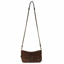 New Jérôme Dreyfuss Sac Bobi S Croûte Velours Léopard | Marron