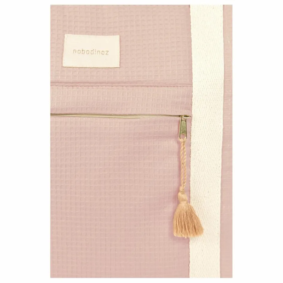 Sale Nobodinoz Sac de maternité imperméable en coton bio Opéra | Rose pâle