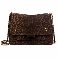 Femme Jérôme Dreyfuss Sacs À Main*Sac Lulu M Croûte Velours Léopard |