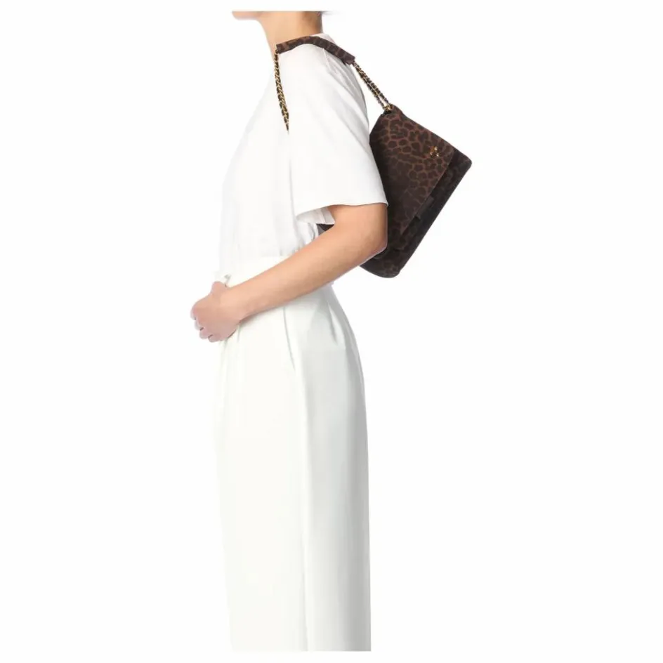 Femme Jérôme Dreyfuss Sacs À Main*Sac Lulu M Croûte Velours Léopard |