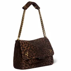 Femme Jérôme Dreyfuss Sacs À Main*Sac Lulu M Croûte Velours Léopard |