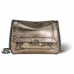 New Jérôme Dreyfuss Sac Lulu M Lamé | Champagne