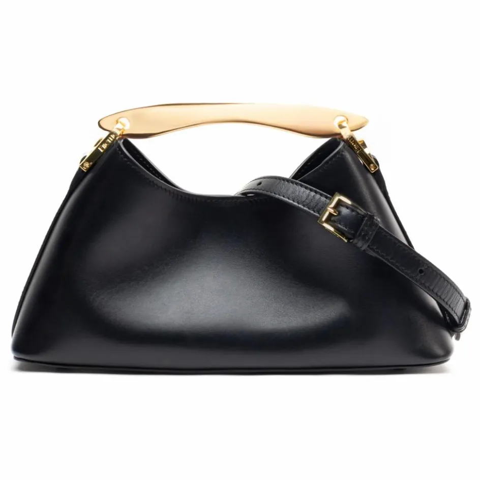 Sale Elleme Sac Mini Boomerang Cuir | Noir