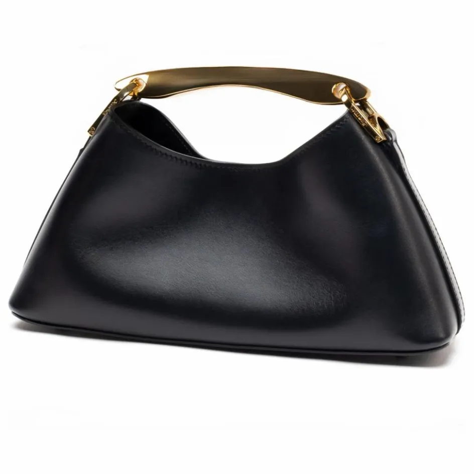 Sale Elleme Sac Mini Boomerang Cuir | Noir