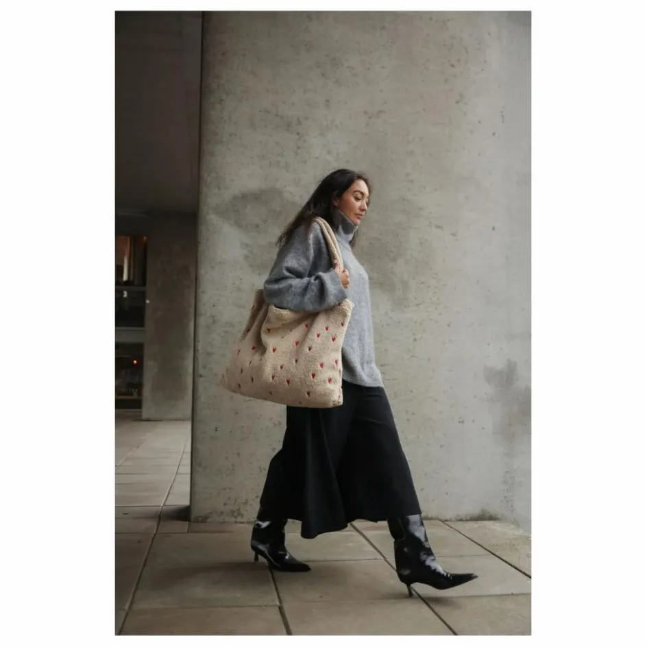 Online Studio Noos Sac mom-bag Hearts | Ecru
