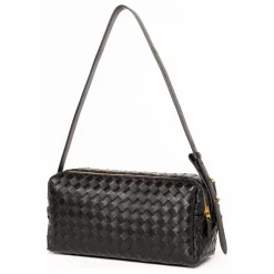 Clearance Elleme Sac Trousse Cuir Tressé | Noir