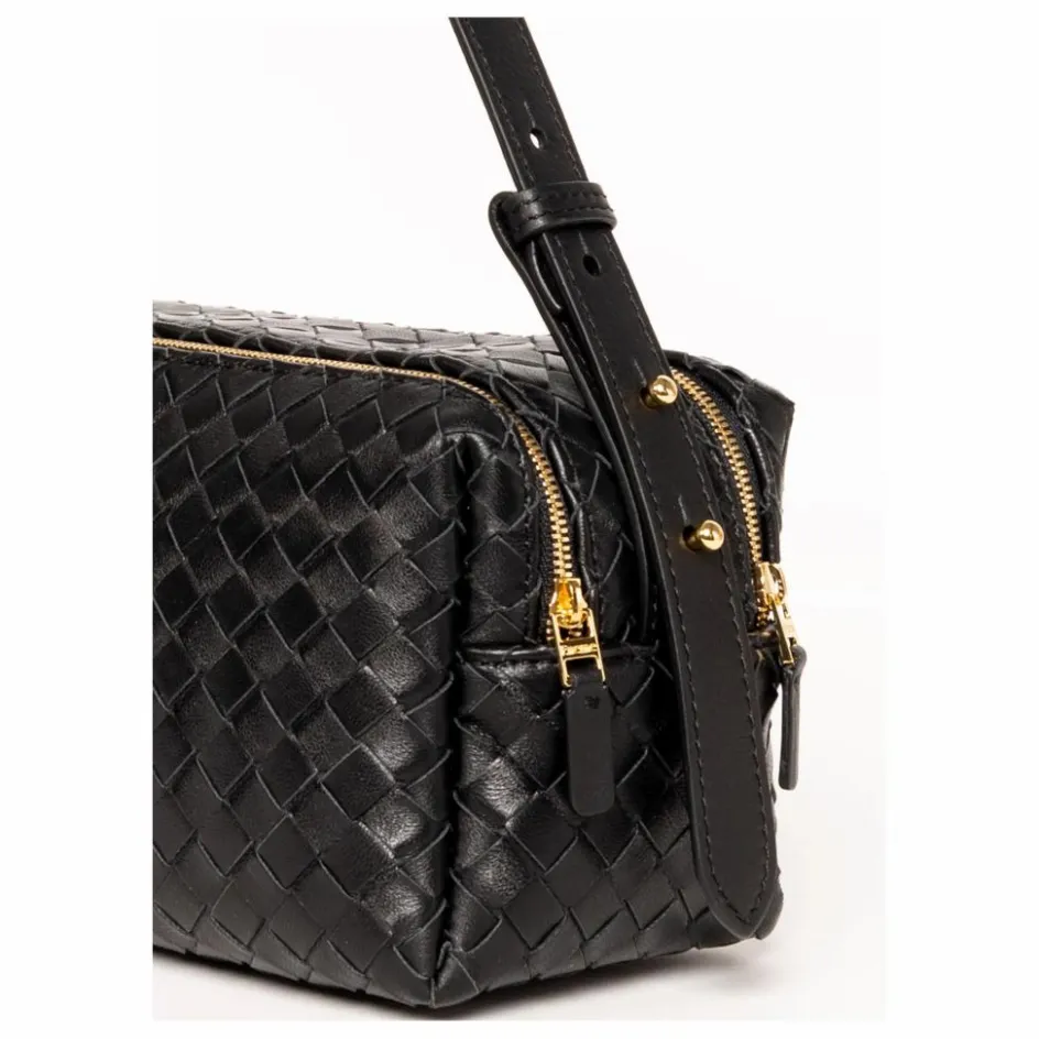 Clearance Elleme Sac Trousse Cuir Tressé | Noir