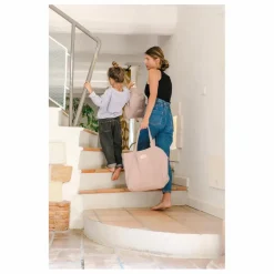 Sale Adorna Sac zippé en lin | Rose poudré