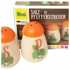 Outlet Erzi Salière et poivrier à jouer en bois Multicolore