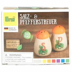 Outlet Erzi Salière et poivrier à jouer en bois Multicolore