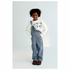Enfant the new society Robes, Combinaisons|Robes, Combinaisons*Salopette Diana Rayée Coton Bio |