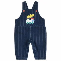 Bobo Choses Salopette en Jean Train Coton Bio | Bleu nuit