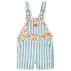 Clearance Favorite People Salopette Short Fleur | Bleu canard