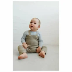 New FUB Salopette Taille Haute Laine de Mérinos | Beige chiné