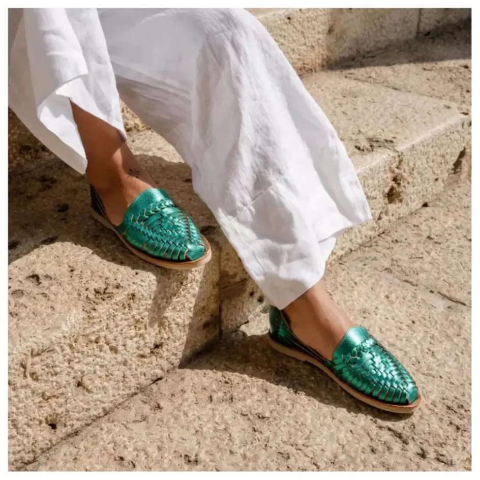 Femme Mapache Sandales, Espadrilles*Sandales Alegre Métallisées |