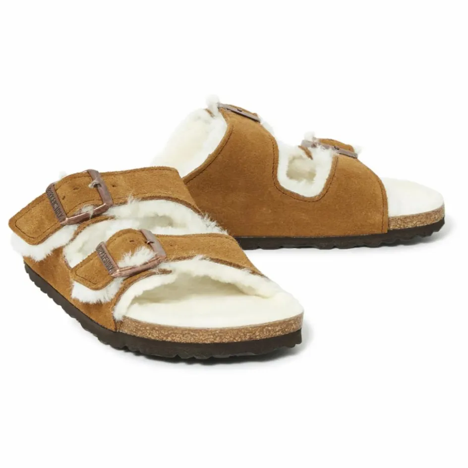 BIRKENSTOCK Sandales Arizona Fur Cuir Suede - Collection Adulte ||Femme Sandales, Espadrilles