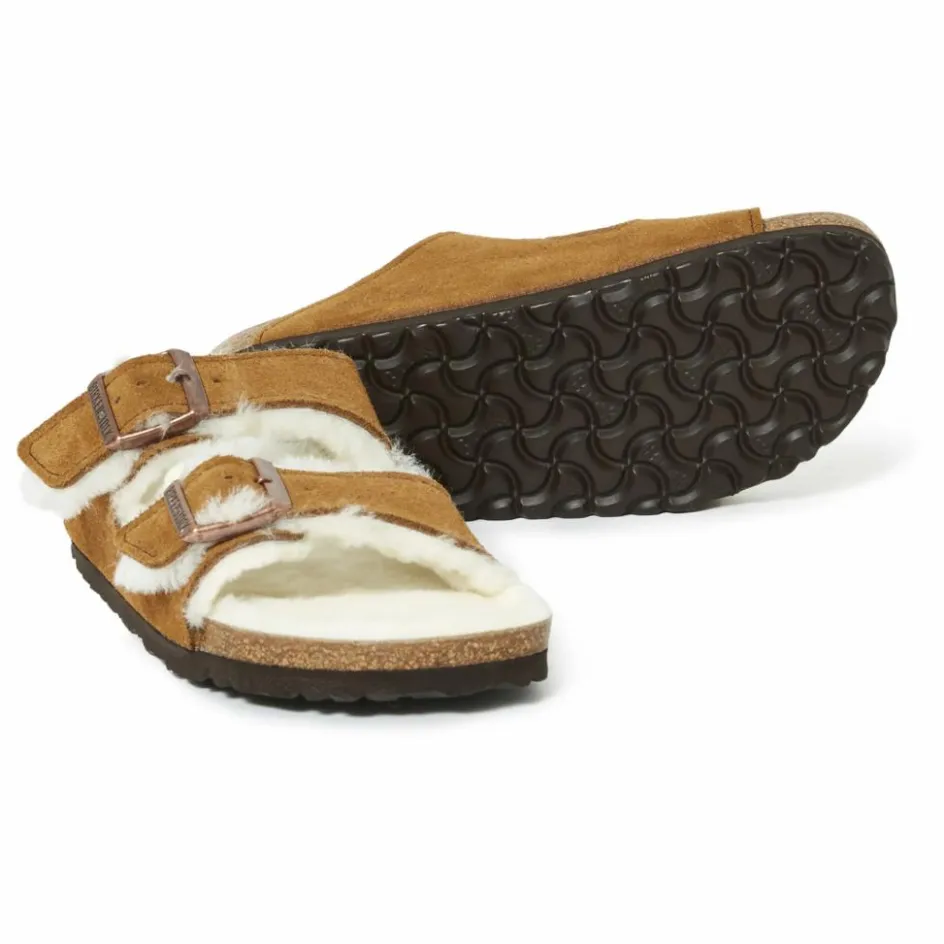 BIRKENSTOCK Sandales Arizona Fur Cuir Suede - Collection Adulte ||Femme Sandales, Espadrilles