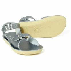 New Salt-Water Sandales Cuir Waterproof Surfer | Argenté