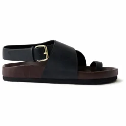 Hot Soeur Sandales Domani Cuir | Noir