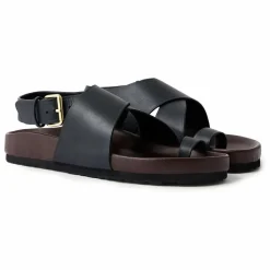 Hot Soeur Sandales Domani Cuir | Noir