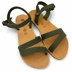 New Théluto Sandales Iris Nubuck | Vert kaki