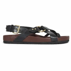 Sale Soeur Sandales Mexico Cuir | Noir