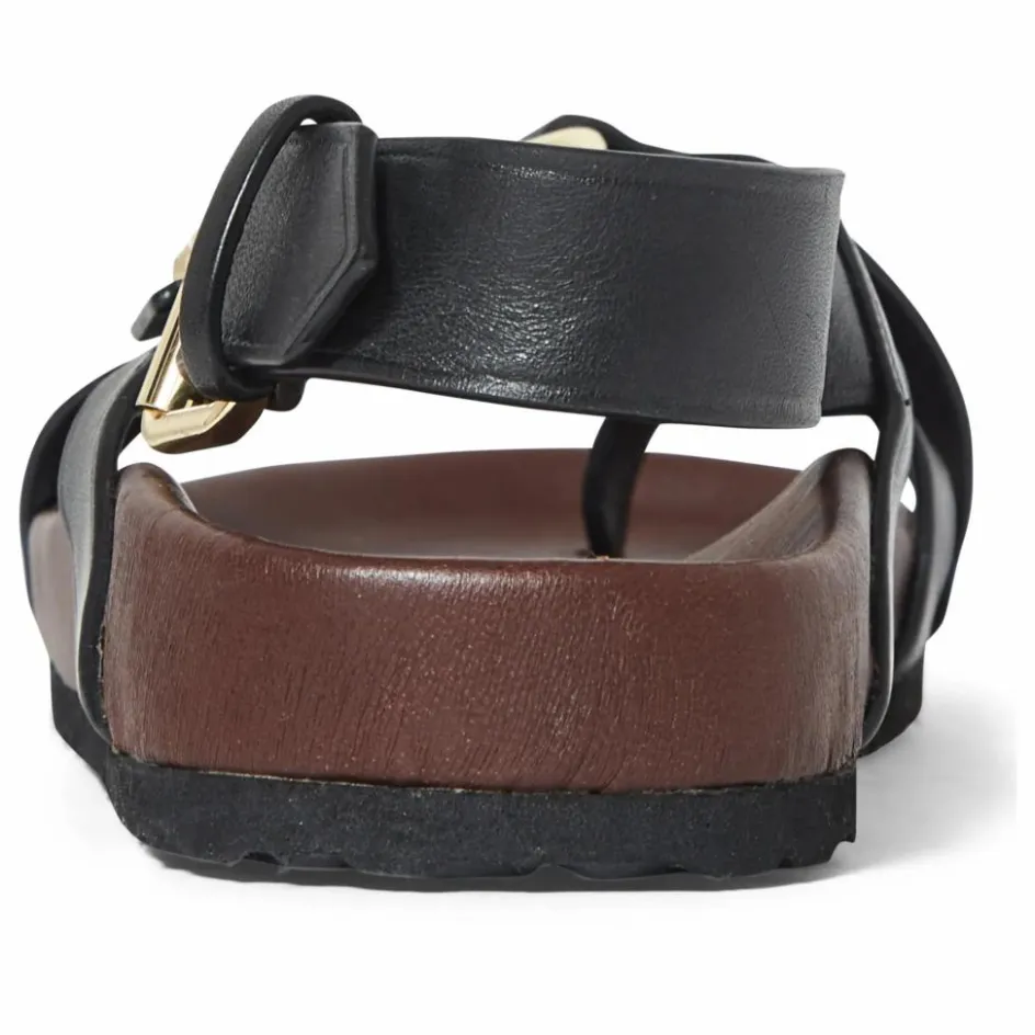 Sale Soeur Sandales Mexico Cuir | Noir