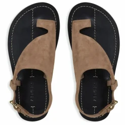 Hot A. Emery Sandales Milne Suede | Beige
