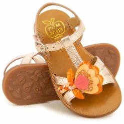 Online Pom d'Api Sandales Plagette Alto | Or rose