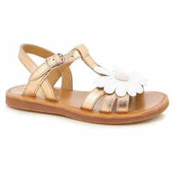 Discount Pom d'Api Sandales Plagette Big Flo | Or rose