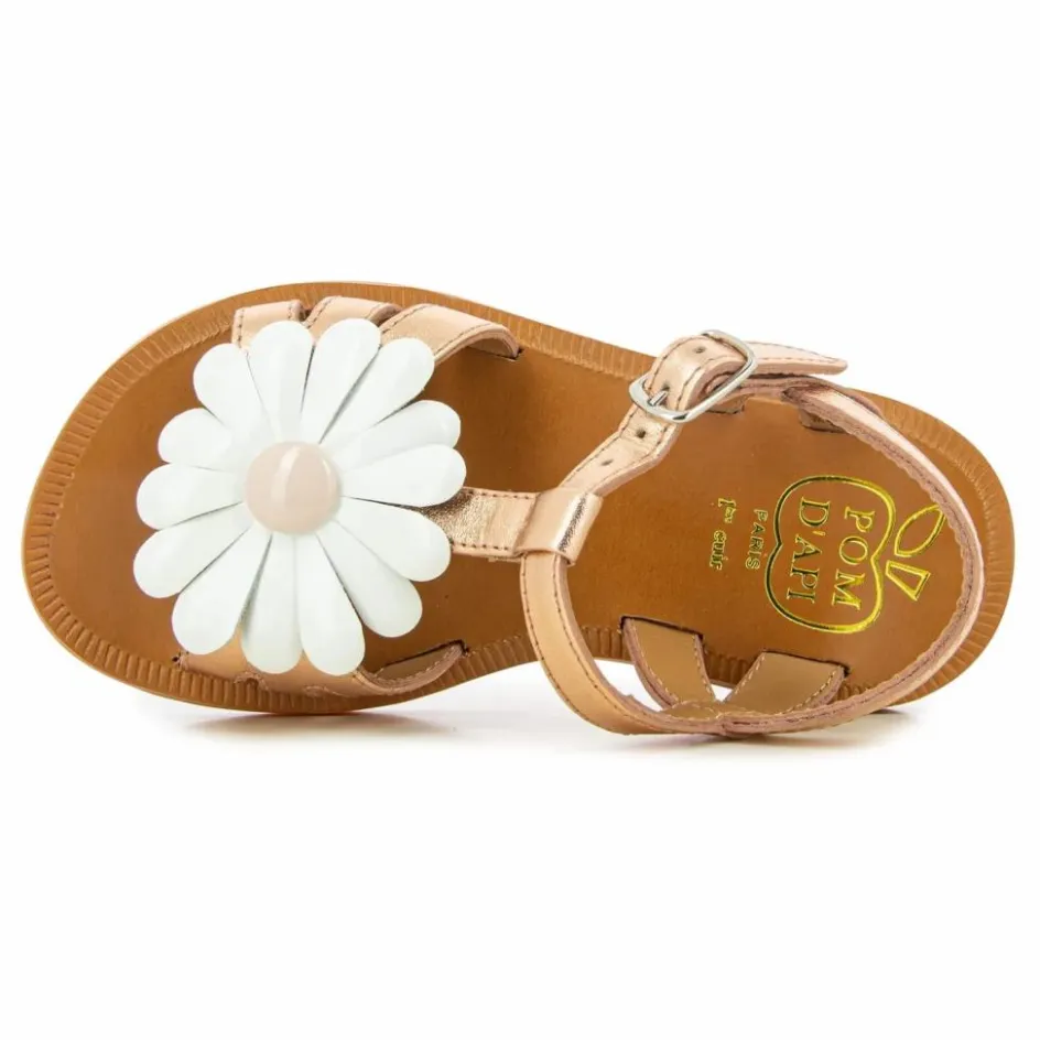 Discount Pom d'Api Sandales Plagette Big Flo | Or rose